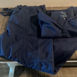 Navy blue scrub top 2x bottom 2xl